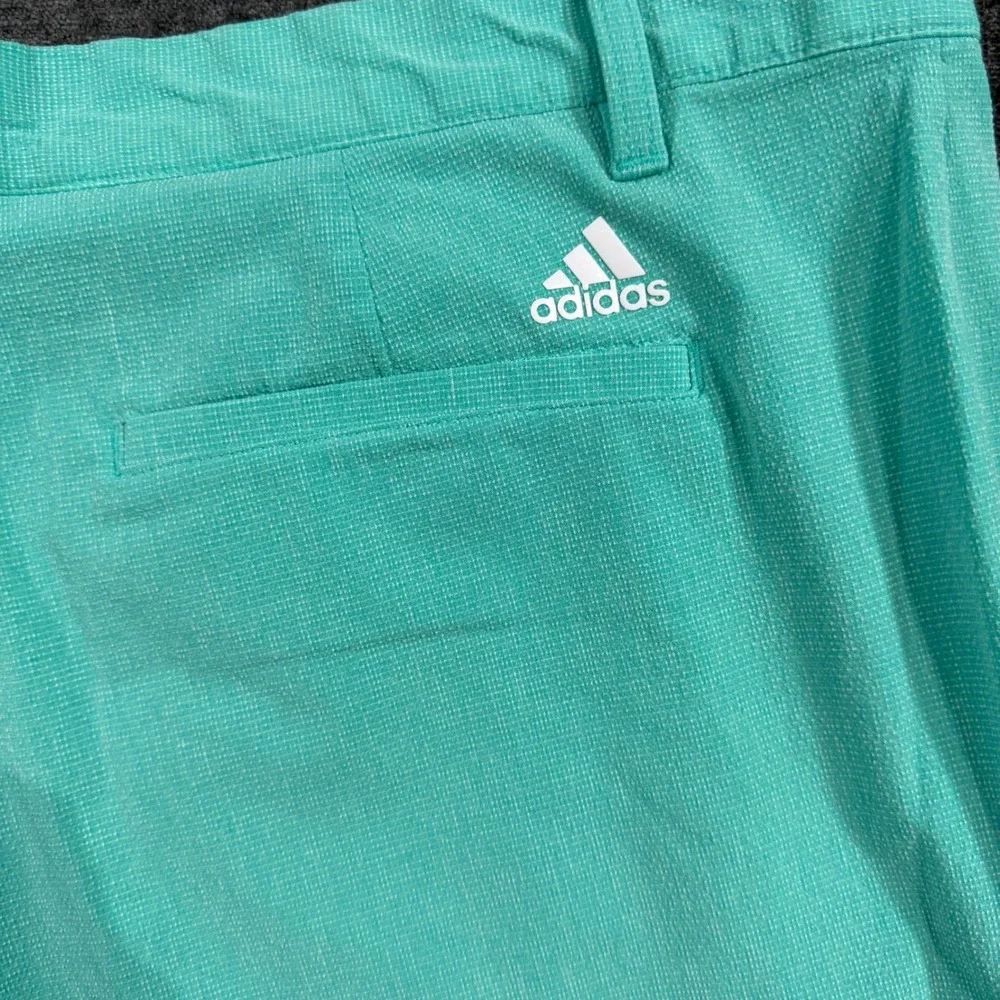 Adidas Golf Shorts Mens 40 Mint Green Textured Performance End Plastic Waste